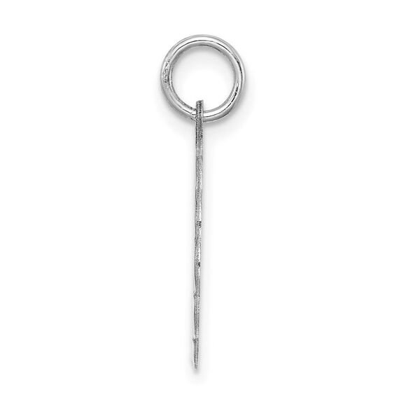 Sterling Silver, Sarah Collection 15mm Brocaded Disc Initial R Pendant - Picture 2 of 5